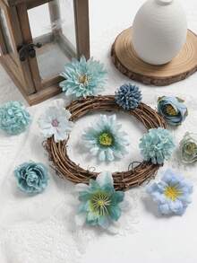 42 件套，玫瑰、茉莉、月季、雏菊等多种花卉组合花头，非常适合 DIY 婚礼、新娘花束、插花、订婚派对、餐桌装饰布置、餐桌中心装饰、迎宾派对、派对、卧室家居装饰、秋季装饰、秋季