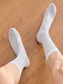 1/3/6 pares de calcetines de rayas verticales para hombre en negro, blanco, azul, calcetines delgados para primavera, verano, otoño, calcetines largos y transpirables negros para negocios