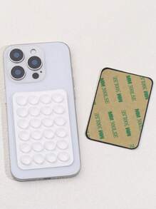 4 pezzi supporto telefono in silicone con ventosa, supporto telefono multifunzione quadrato a 24 fori con forte adesività, rimovibile e senza mani per selfie/video per influencer, donne, ragazze e adolescenti, compatibile con e Android, regalo per compleanno, famiglia, amici