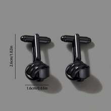 1 Pair Fashion Casual Minimalist Stainless Steel Twist Cufflinks, Suitable For Groom & Groomsmen Tuxedo Shirt Wear At Weddings, Parties, Father's Day Gift - Mahua - View 10