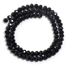 1pc Black Ceramic Faceted Abacus Crystal Spacer Beads, 3/4/6/8/10mm, Fashion Versatile All-Match Handmade DIY Jewelry Making Bracelet Necklace, Suitable For Funky Jewelry, Phone Chain, Keychain