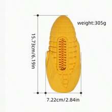 Juguete indestructible para perros que muerden agresivamente, juguetes de masticar duros y chillones con sabor a tocino, juguete para limpiar los dientes del perro para razas medianas y grandes, mantiene al perro ocupado (Amarillo)