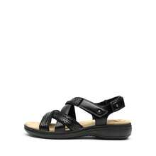 Women's Arch Support Sandals Comfortable Open Toe Dress Flats Walking Sandals For Summer - Black - View 3