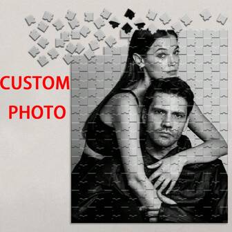 Custom Photo With Frame Or Only Puzzles,Couple Photo Custom Puzzle,Newborn Keepsake Jigsaw Gift,Family Memory Wall Art,Piece Home Decor Keepsake,Warm Ambience,Fall Decor,Elegant Living,Artful Living