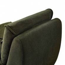 Relaxing Chair With Footrest, Floor Chair, Lazy Sofa, Meditation Chair, TV Armchair, Comfortable, For Bedroom, Chenille Fabric, White/Green - 查看 8