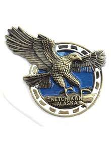 1PC Metal Refrigerator Fridge Magnets Home Kitchen Decoration Mini Simulated Architecture - New York United States. Paris France. London United Kingdom - Multicolor - View 7