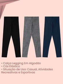 Malwee Original Basic Women's Cotton Leggings - Black - View 6