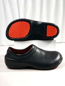 Anti-Slip Kitchen Shoes Men Chef Shoes Oil Resistant Restaurant Back Kitchen Work Shoes, Unisex Durable