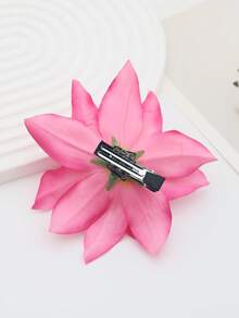 1pc 13cm Large Fabric Artificial Flower Hair Clip, Bohemian Style Side Bangs Hairpin, Beach Vacation & Daily Wear Accessory - Multicolor - View 6