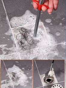 1 Stück Küchenspüle Verstopfungsentferner, Feder-Design Griff Abzieher, 160cm Spülbecken Reiniger, Rohrräumer, S-förmig 4-Krallen geeignet für verschiedene komplexe Rohre, entfernt Haare/Essensreste, verhindert stehendes Wasser & Mücken, passend für Küche/Bad/Badewanne/Toilette - Kanalbagger - Übersicht 3