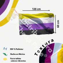 Picky Accessories Bandera No Binario Pride Orgullo Gay Grande Lgb - Blanco - Ver 10