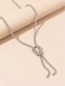 1 件 2025 新款时尚个性化长链流苏项链，适合女士 - 銀色 - 查看 2