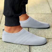 SOSENFER Men's Loafers.Easy-To-Wear Soft-Soled Slip-On Shoes - Light Grey - View 3