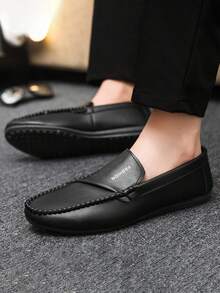 2025 Autumn/Winter New Casual Loafers Men, Breathable Slip-On Soft Driving Shoes (Note: Loafers Tend To Run Small, Customers With Large Feet Are Advised To Order One Size Up) - Black - View 3