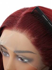 13x3.5 高清蕾丝假发 挑染棕色合成蕾丝前假发 预拔发际线 无胶 佩戴即用 26 英寸长波浪蕾丝前假发 女士 - 彩色 - 查看 10