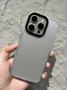 1 pieza Funda de teléfono de piel mate transparente compatible con iPhone 16 15 14 13 12 11 Pro Max Plus, cubierta suave y respetuosa con la piel
