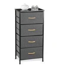 9-Drawers Dresser Chest Of Drawers Modern Organizer Bin Clothing Storage Cabinet - 深灰色高個子 - 查看 6
