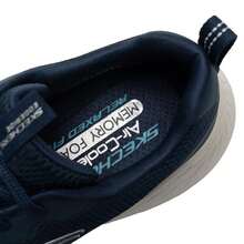 Skechers Giày nam nhẹ, thoải mái, đế trong EVA + mút hoạt tính thoáng khí, giày chạy bộ giảm sốc, độ đàn hồi mềm mại, 232835-NVW - Xanh nước biển/trắng - Xem 8