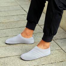 SOSENFER Men's Loafers.Easy-To-Wear Soft-Soled Slip-On Shoes - Light Grey - View 4