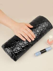 1pc Soft Manicure Pillow With Heart Shape Design, PU Leather Armrest Hand Pillow Set, Removable & Washable - Multicolor - View 1