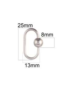 2pcs Stainless Steel Oval Screw Lock Clasp Findings Gold Geometric Carabiner Lock Hook Spiral Clasps For DIY Jewelry Necklace Bracelet Making Accessories Supplies