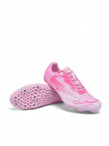 Women's Simple Multifunctional Athletic Spikes Running Shoes - Pink - View 4