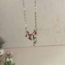 1 Stück Rosa Fliege Krawatten Halskette