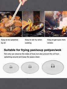 Fine Mesh Splatter Screen - Stainless Steel Air Fryer Splatter Guard With Anti-Splash Cover - Anti-Oil Splash Mesh Pot Cover - Ideal For Home Cooking - Kitchen Accessories