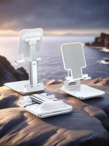 NEW 2025 Metal Desktop Tablet Holder Table Cell Foldable Extend Support Desk Mobile Phone Holder Stand Compatible With Iphone IPad Adjustable Compatible With IPhone, Android Phone, Gift For Birthday, Family, Friends Phone Stand, Phone Accessories