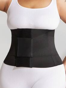 1 件女士加大码黑色束腰带，高压缩塑身束腰带