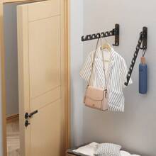 1 pièce Étendoir mural pliable, support de lavage mural, rack mural pour vêtements pour buanderie, cintre à vêtements d'intérieur, parfait pour les petits espaces