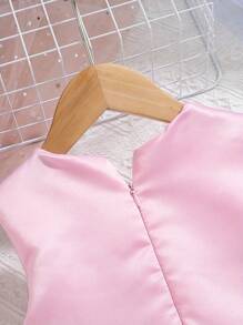 coviviky Vestido formal elegante sin mangas para el verano con estrellas de lentejuelas, malla y cierre con cremallera en la espalda con lazo