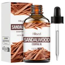Hllozzi Aceite esencial de sándalo extraído de plantas en múltiples tamaños de 30ml/60ml/100ml, con fragancia suave de larga duración, apto para difusor de aromaterapia, hidratación facial, cabello, piel, cuidado corporal, masaje, todo en uno, excelente opción de regalo