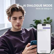 ERAZER XF31 AI OWS Wireless Earphones Support 150 Languages Translation 360 ° Rotation Ultra Long Battery Life Fashionable And Luminous Open Earphones HlFl Sound Quality Artificial Intelligence Earphones - Black - View 5