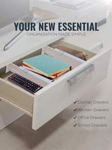 3pcs Dresser Drawer Storage Box, Plastic Drawer Divider For Dressers, Baby Clothes, Kitchen And Office Storage
