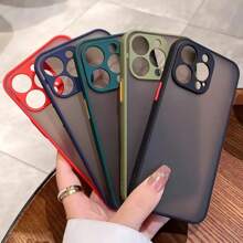 1 pieza Funda protectora para teléfono con acabado mate traslúcido y a prueba de golpes, compatible con Samsung Galaxy A55 A15 A35 / Apple / OPPO / HONOR / REALME / REDMI