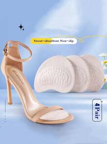 1-5 Paar Leder Vorderfuß-Sticker für High Heels, weiche stoßabsorbierende, schweißabsorbierende und rutschfeste Sticker für Sommer Sandalen, selbstklebende unsichtbare rutschfeste Vorderfuß-Polster