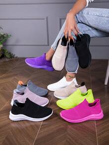 Casual Elastic Slip-On Footwear Unisex, Comfortable & Sporty Shoes Without Laces, Summer 2025 New Arrival - Khaki - View 2