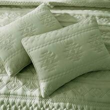 Blue Quilt King Size Bedding Sets With 2 Pillow Shams, Lightweight Soft Bedspread Coverlet, Quilted Blanket Thin Comforter Bed Cover All Season, 3 Pieces, 104x90 Inches, All - Season Bedding - 波西米亞綠 - 查看 4