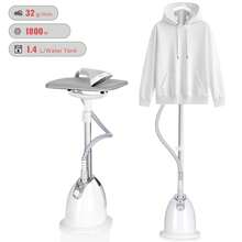 OYAJIA Clothes Steamer, Foldable Handheld Clothing Wrinkles Remover For Garments, Large Detachable Water Tank Portable Mini Fabric Steam Iron For Home And Travel (White) - UK Plug(220-240V) - View 1