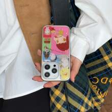 Funda de teléfono inteligente con borde plateado y rejilla de resina epoxi de colores compatible con Apple 16 Pro Max/ 15 Pro Max/ 14 Pro/ 13 Pro/ 13