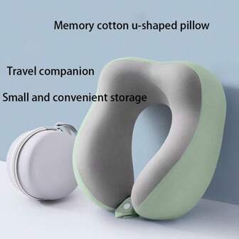 1st Memory Foam U-vormig Reiskussen, Draagbaar U-Nekkussen Voor Vliegtuig, Slapen, Autorijden, Nekondersteuning