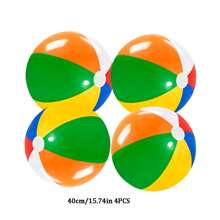 1 Stück/4 Stück/6 Stück Strandball - Großer Regenbogen Strandball aufblasbar, Poolzubehör, verwendet für Partyzubehör Dekoration, Sommer Strand Wasserspiele Strandball Party, ein Ball ist ein Muss für Eltern-Kind-Reisen, Partyzubehör, Strandutensilien, Poolspiele, Schwimmspiele, aufblasbare Spiele (30cm, 40cm, 50cm), Poolschwimmer