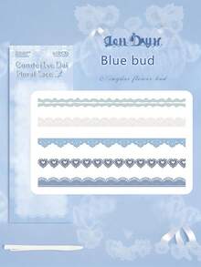 30张/包 复古花卉白色蕾丝贴纸，随机款式，手工DIY装饰剪贴簿相册工艺品，杂物日记装饰，DIY日记装饰标签贴纸 - 白色 - 查看 14