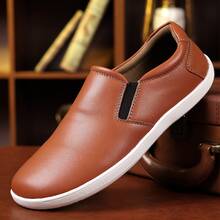 Men's Casual Loafers Comfort Wide Toe Soft Daily Walking Sneakers Classic Slip On Shoes - Light Brown - View 2