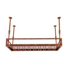 YUNRUX 100cm Metal Hanging Shelf Wine Rack Ceiling Shelf Bottle Holder Bottle Rack Ceiling Ceiling Shelf Ceiling Wine Rack For The Ceiling 20 Glasses Wine Glass Holder Hanging - Bronze - View 5