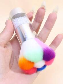 1 pieza Brocha grande y suave de colores, brocha para rubor, brocha de maquillaje multifuncional para polvos faciales y arte de uñas, brocha todo en uno, gran regalo, brocha para base, brocha para corrector, brocha para rubor, brocha para contorno, brocha para rubor, brocha para bronceador, brocha para polvos, brocha para base, brocha para rubor, obsequios - Multicolor - Ver 9
