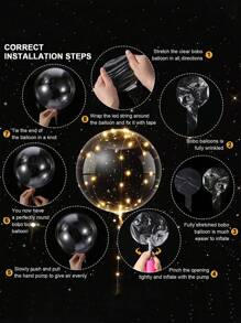 1/5/10 Pieces Of LED Illuminated Bouncy Balls, Transparent Illuminated Balloons, Suitable For Birthday Decoration, Wedding Decoration, Anniversary Celebration, Festival Celebration, Proposal Decoration, Party Decoration, And Graduation Season Decoration