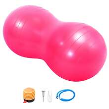 Peanut Ball – Sensory Exercise Ball For Therapy, Yoga, Pilates & Core Training, Ideal Equipment For Physical Therapy And Wellbeing Development - Pink with Pump - View 2