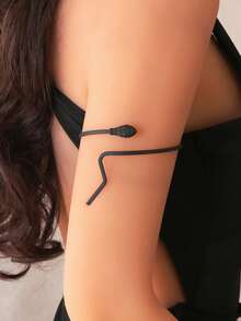 1pc Multi Pattern Optional Women's Armband, Butterfly, Flower, Snake Shaped, Hollow Opening Armband, Suitable For Daily Wear And Vacation Wear